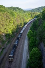 A grain train roars south at Keno Road 